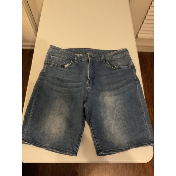 Buffalo David Bitton Denim Shorts Relaxed‎ Straight Fit Blue Jean 36 - Picture 1 of 10